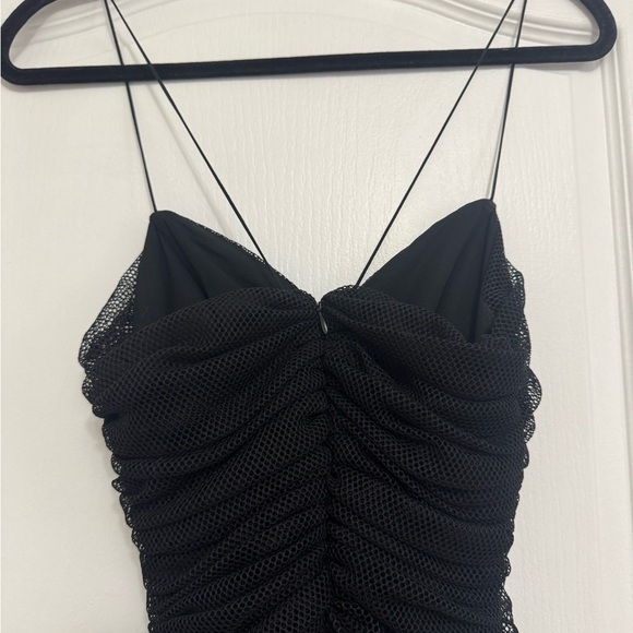Zara Black Asymmetrical Spaghetti Strap Dress - Picture 7 of 9